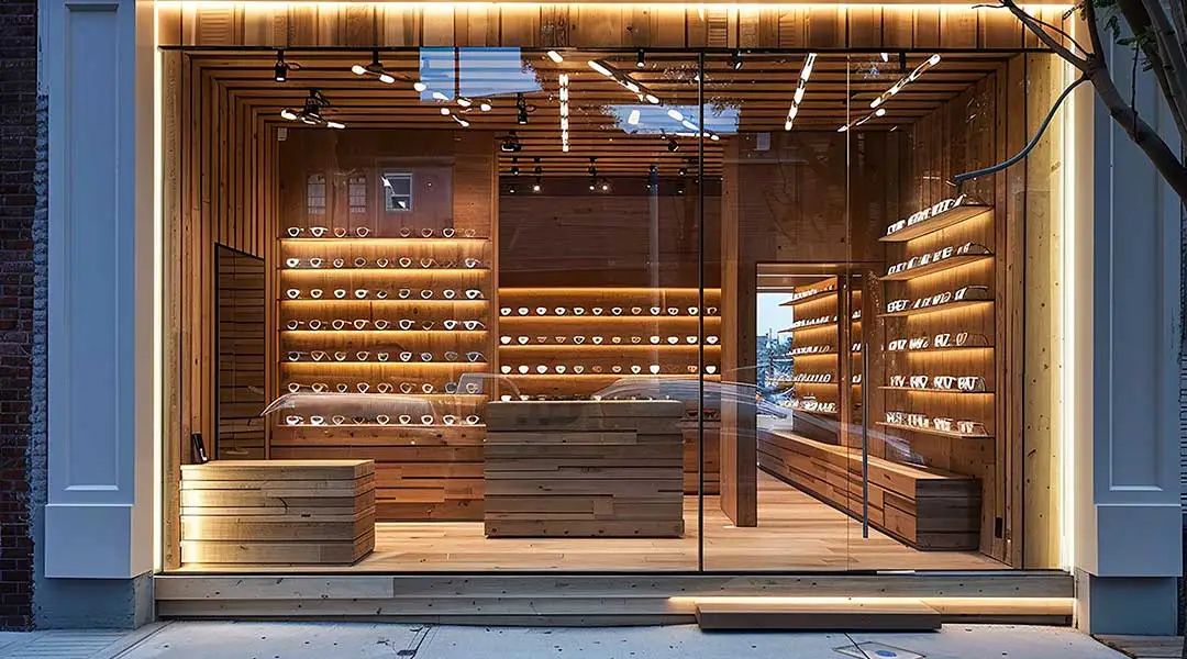 Fachada boutique lámina vidrio seguridad