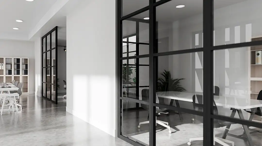 Mamparas estilo industrial